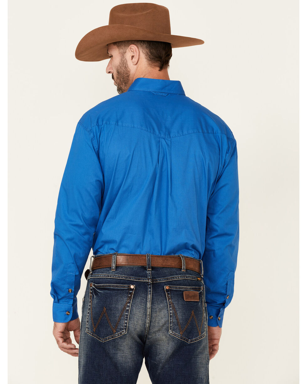 Roper Mens Amarillo Collects Long Sleeve Shirt-Plum Creek 